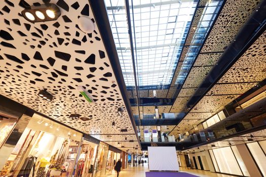 modern bright shopping mall indoor architecture