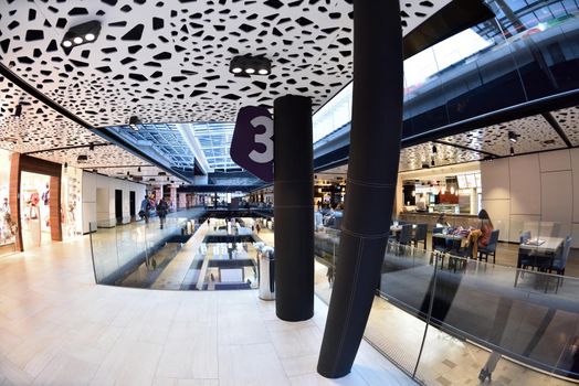 modern bright shopping mall indoor architecture