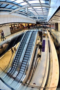 modern bright shopping mall indoor architecture