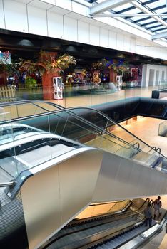 modern bright shopping mall indoor architecture