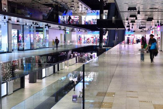 modern bright shopping mall indoor architecture