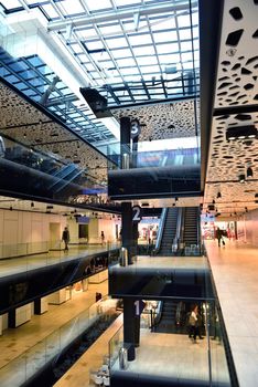 modern bright shopping mall indoor architecture