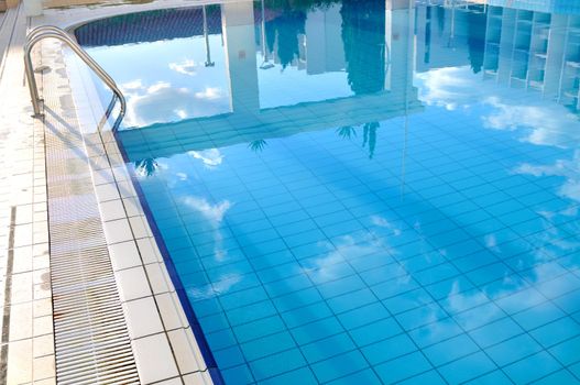 Outdoor pool in luxery hotel