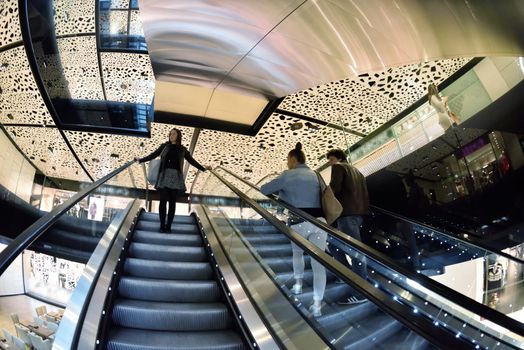 modern bright shopping mall indoor architecture