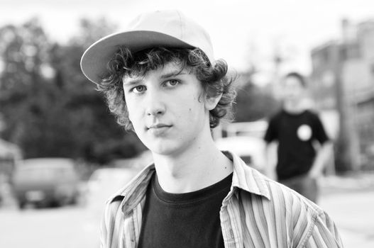 Portrait of a young boy oudoor 