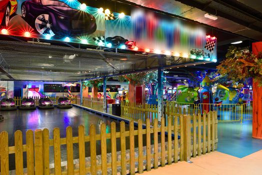 modern shopping mall playground for kids and video games