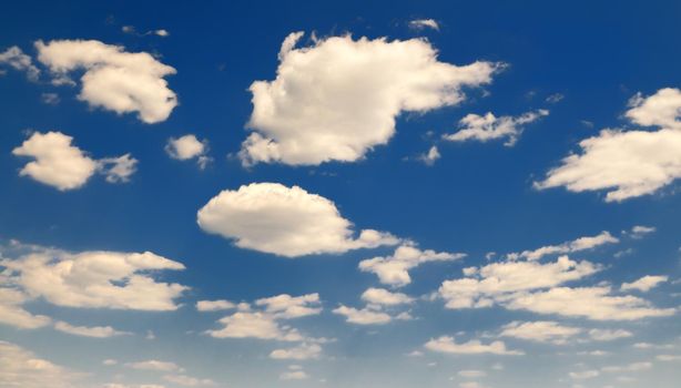 blue sky with white clouds at sunny day background