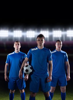 soccer players team group isolated on black background