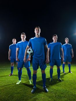 soccer players team group isolated on black background