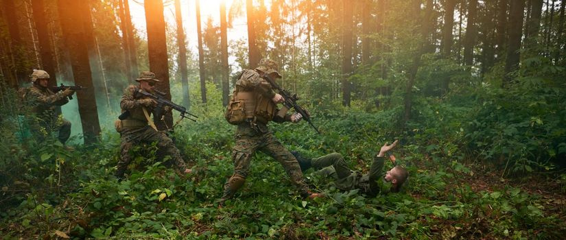 modern warfare marines capture alive terrorist   soldier in forest raid