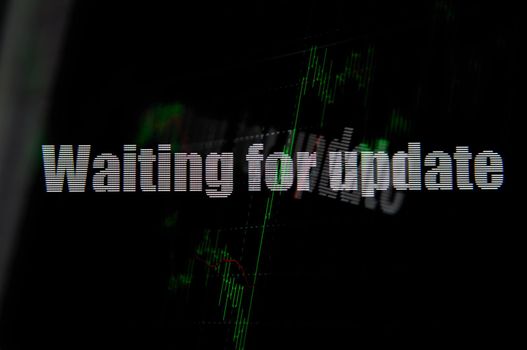 waiting for update sign on lcd display