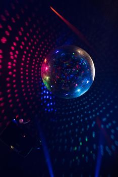 Disco ball light reflection background