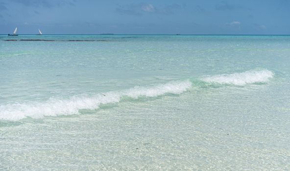 Beautiful tropical white sand beach and sea