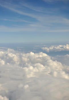 beautiful landscape outdoor in nature with white clouds 