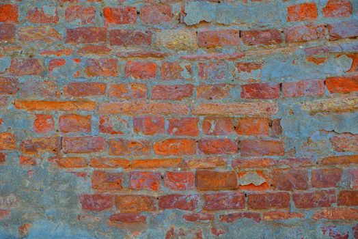 Background off old retro red  brick wall texture  background