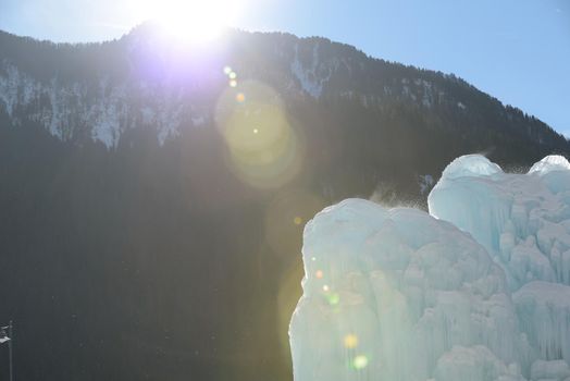 ice and snow at winter nature background