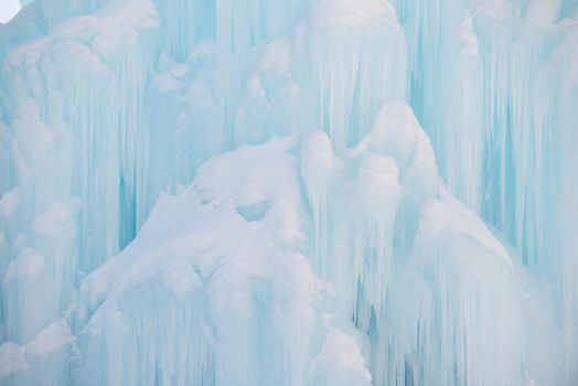 ice and snow at winter nature background