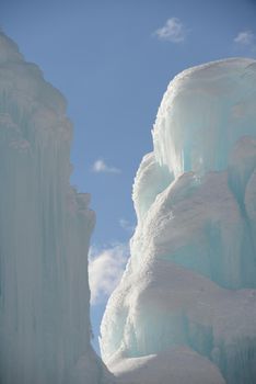 ice and snow at winter nature background