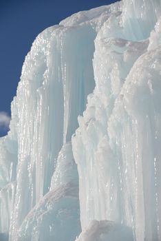 ice and snow at winter nature background