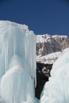 ice and snow at winter nature background