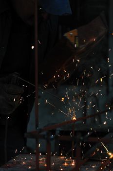 weld machine worker hard industry business