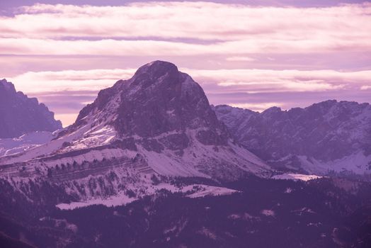 winter mountains beautiful alpine panoramic view snow capped European alps