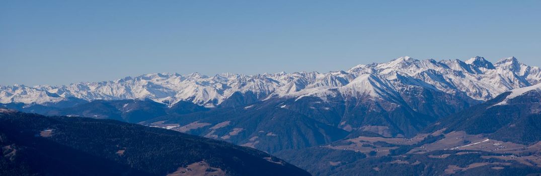 winter mountains beautiful alpine panoramic view snow capped European alps