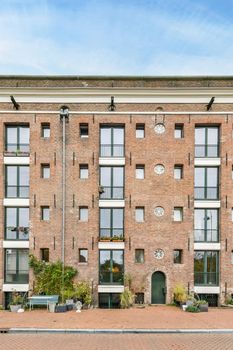 View to facade of a modern residential building