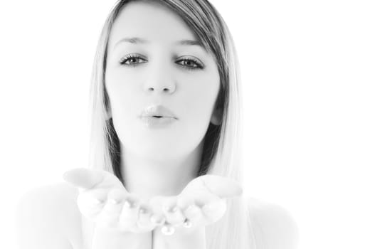 yung beauty woman blow isolated one 