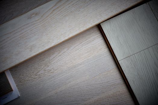 Background of the wooden panels in shop on floor