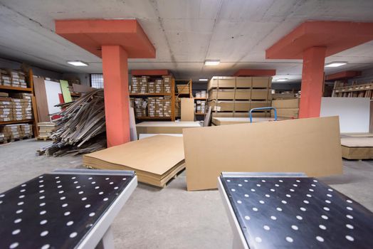 production Department of a big modern wooden furniture factory