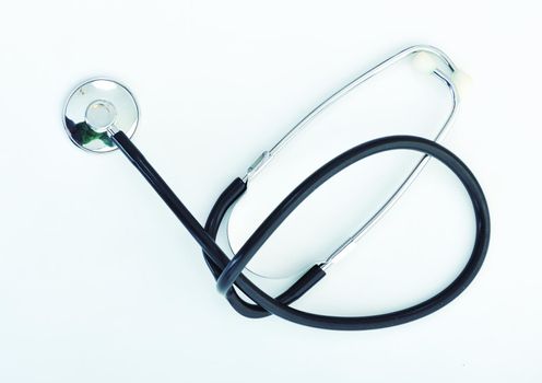 medicine tool stethoscope isolated on white background