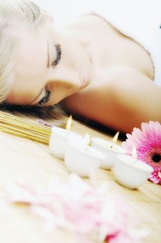 young healthy woman in wellness and spa studio have Massage