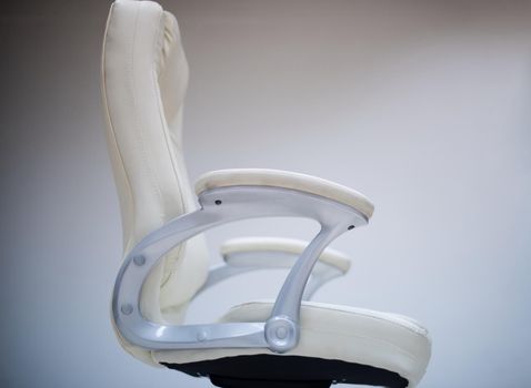 modern white office chair furiniture in empty startup business space