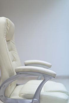 modern white office chair furiniture in empty startup business space