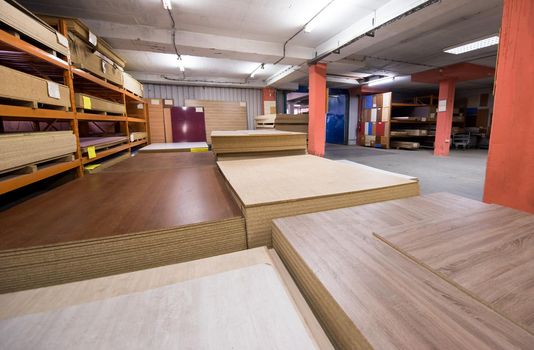 production Department of a big modern wooden furniture factory