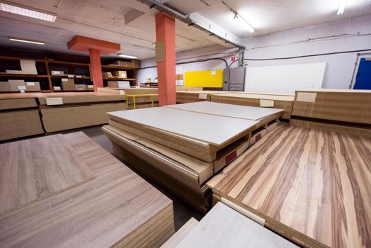 production Department of a big modern wooden furniture factory