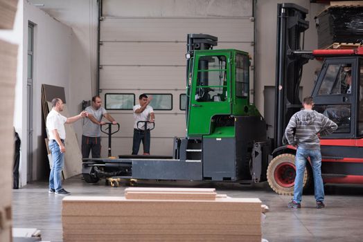 production Department at a furniture factory