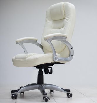 modern white office chair furiniture in empty startup business space