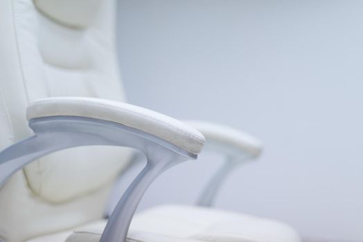 modern white office chair furiniture in empty startup business space