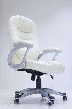 modern white office chair furiniture in empty startup business space