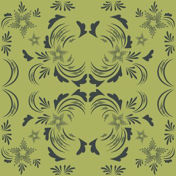 flower print pattern background with leaves, flowers, berries, for fabrics, wallpaper, interior, wall-coverings.  pattern with flowers and plants, floral illustration