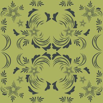 flower print pattern background with leaves, flowers, berries, for fabrics, wallpaper, interior, wall-coverings.  pattern with flowers and plants, floral illustration