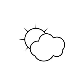 sun cloud, climate, weather line icon. elements of airport, travel illustration icons. signs, symbols can be used for web, logo, mobile app, UI, UX on white background
