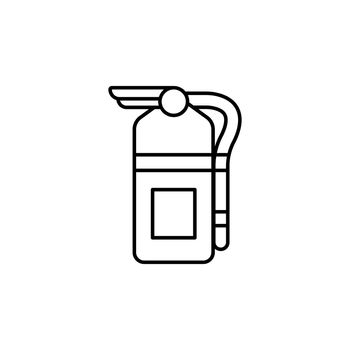 extinguisher, fire extinguisher, protection line icon. elements of airport, travel illustration icons. signs, symbols can be used for web, logo, mobile app, UI, UX on white background