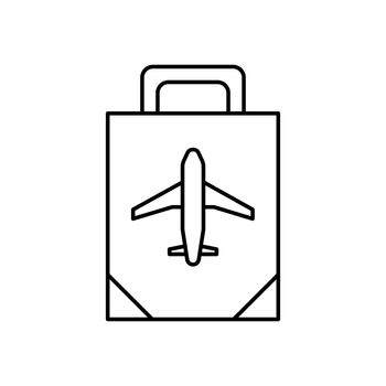 duty free, bag, shopping line icon. elements of airport, travel illustration icons. signs, symbols can be used for web, logo, mobile app, UI, UX on white background