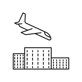 roll o plane, plane, landing line icon. elements of airport, travel illustration icons. signs, symbols can be used for web, logo, mobile app, UI, UX on white background
