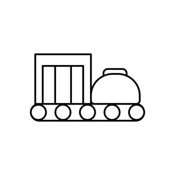 conveyor, travel, luggage line icon. elements of airport, travel illustration icons. signs, symbols can be used for web, logo, mobile app, UI, UX on white background