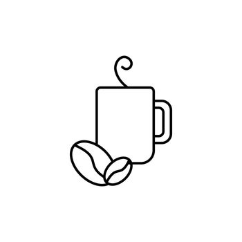 food and restaurant, mug, coffee line icon. elements of airport, travel illustration icons. signs, symbols can be used for web, logo, mobile app, UI, UX on white background