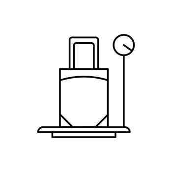 weight, baggage, suitcase line icon. elements of airport, travel illustration icons. signs, symbols can be used for web, logo, mobile app, UI, UX on white background